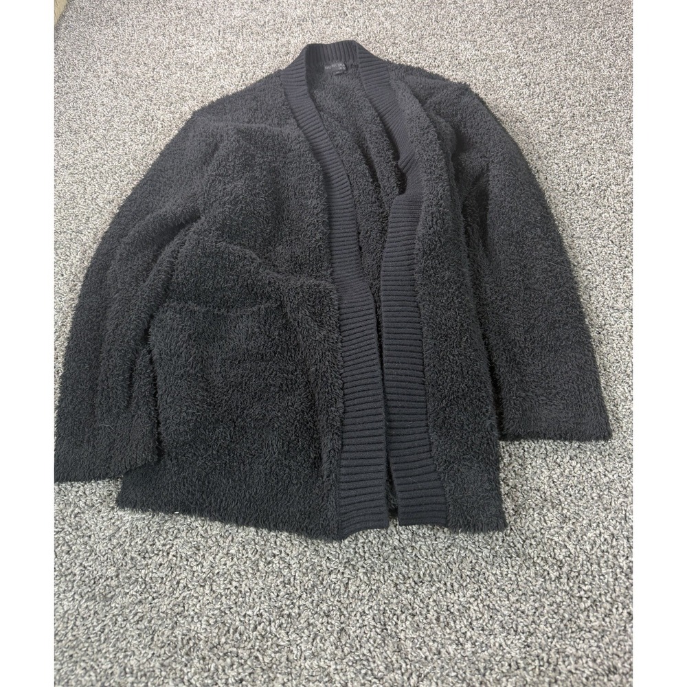 Barefoot Dreams CozyChic Open Front Cardigan Sweater Women's Size XL Black